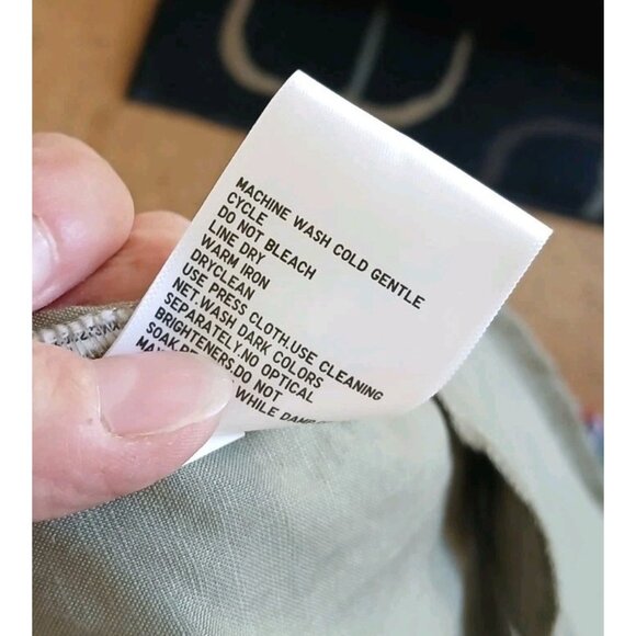 Uniqlo Linen-blend Jumpsuit Size Small Green V Neck Wide Leg Sleeveless - Picture 9 of 9